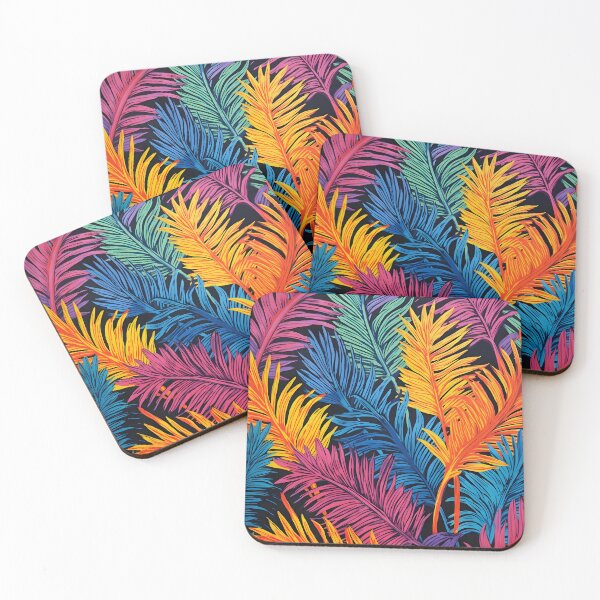 Item preview, Colorful tropical palm fronds print designed and sold by dcrc.