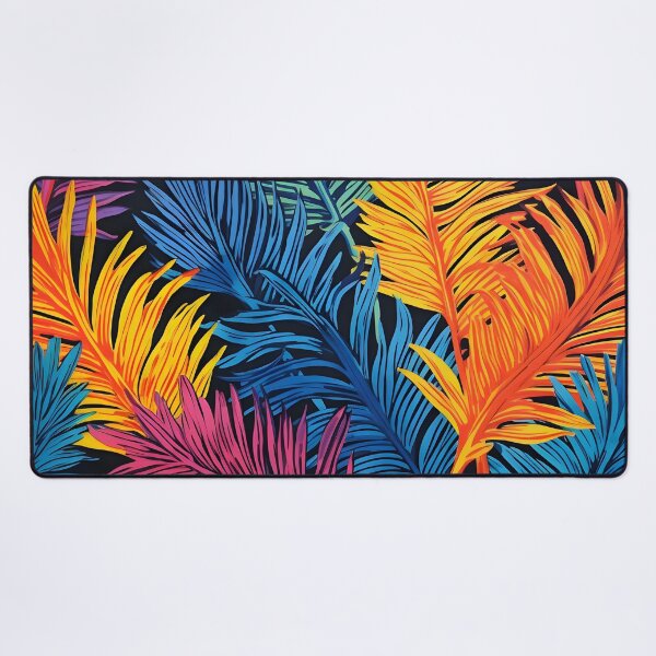 Item preview, Colorful tropical palm fronds print designed and sold by dcrc.