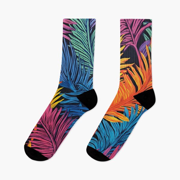 Item preview, Colorful tropical palm fronds print designed and sold by dcrc.