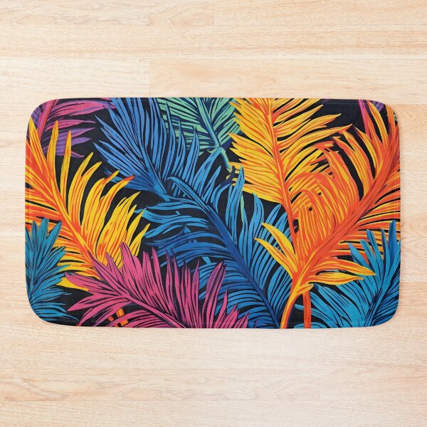 Item preview, Colorful tropical palm fronds print designed and sold by dcrc.