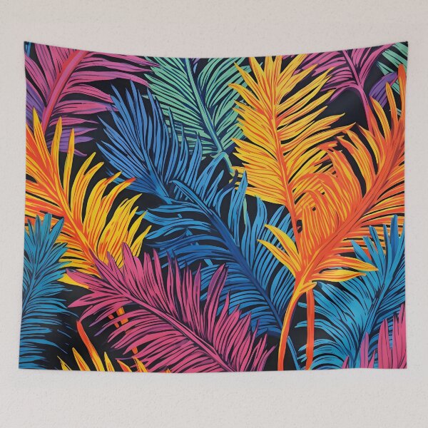 Item preview, Colorful tropical palm fronds print designed and sold by dcrc.