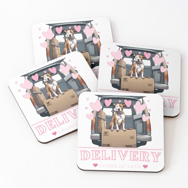 Item preview, Valentine Dog Love Delivery American Staffordshire Terrier designed and sold by GoodyPaws.