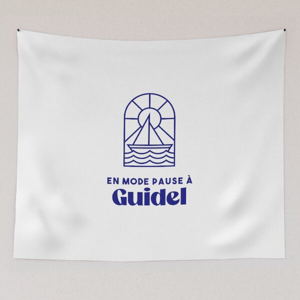 Item preview, Guidel in pause mode - Brittany Morbihan 56 Sea Holidays Beach designed and sold by Burning Dog.
