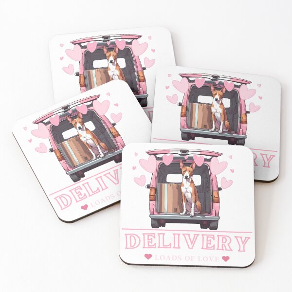 Item preview, Valentine Dog Love Delivery Basenji designed and sold by GoodyPaws.