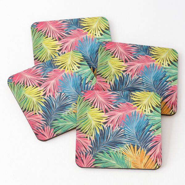 Item preview, Colorful tropical palm fronds print designed and sold by dcrc.