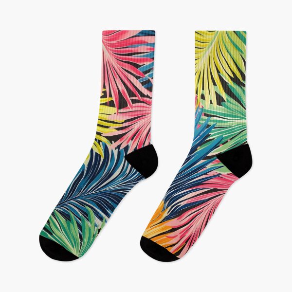 Item preview, Colorful tropical palm fronds print designed and sold by dcrc.