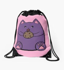 Fat Cat Cookie Drawstring Bag