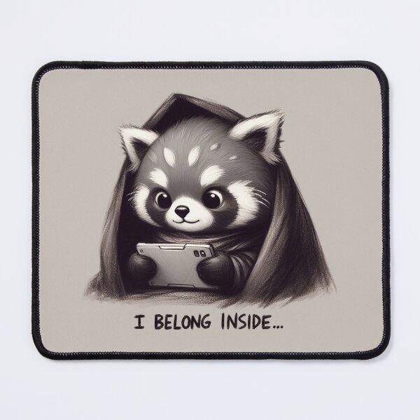 Item preview, Cozy Raccoon Gamer - Indoor Comfort designed and sold by RuyaFab.