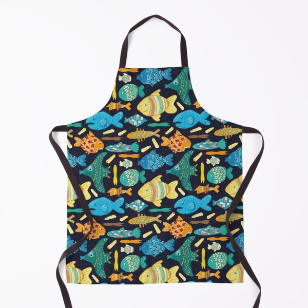 Item preview, Fish'n Chips in the lake - seamless pattern designed and sold by colorofmagic.