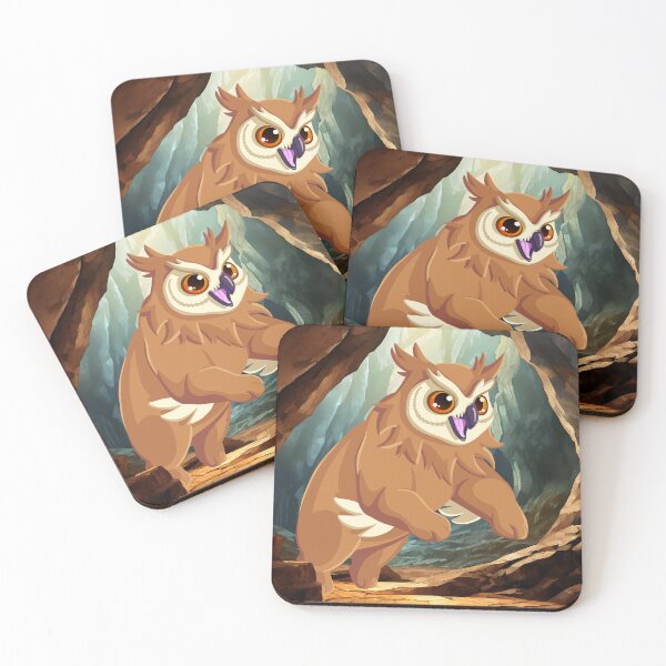 Item preview, Excited Owlbear Cub Jumping out of a Cave designed and sold by Geobat.