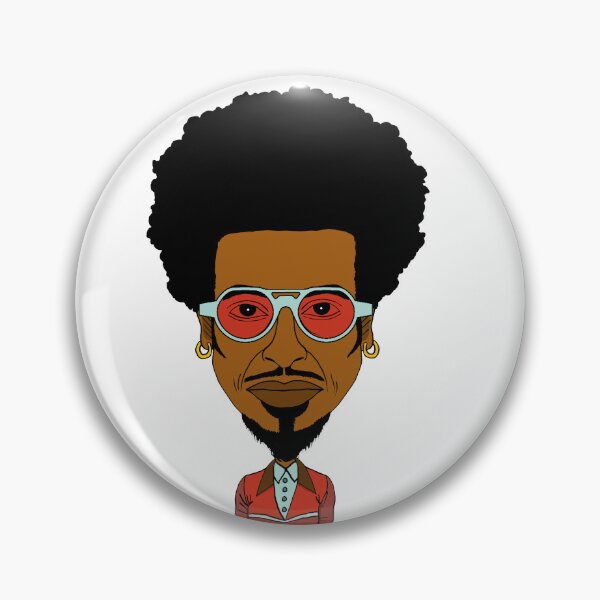 Item preview, Drawn portrait of Soul/Funk singer (light blue version) designed and sold by Eric Sintès.
