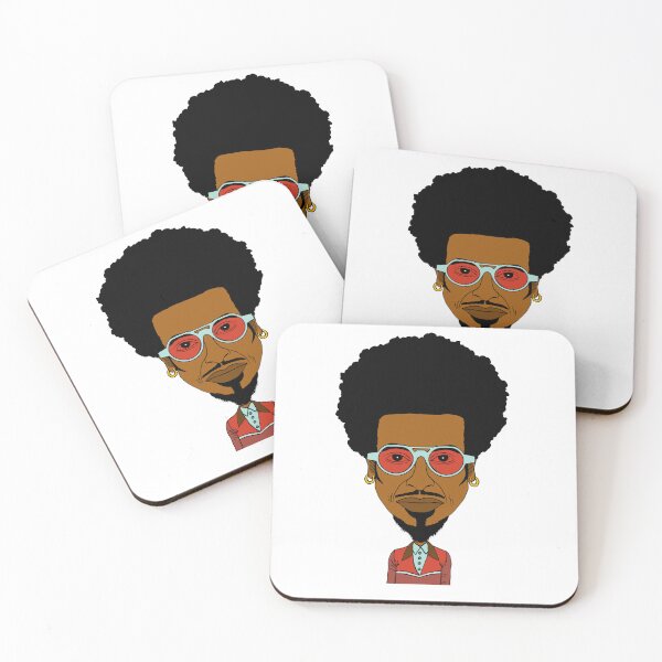 Item preview, Drawn portrait of Soul/Funk singer (light blue version) designed and sold by Eric Sintès.
