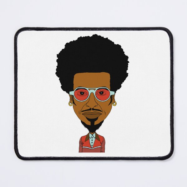 Item preview, Drawn portrait of Soul/Funk singer (light blue version) designed and sold by Eric Sintès.