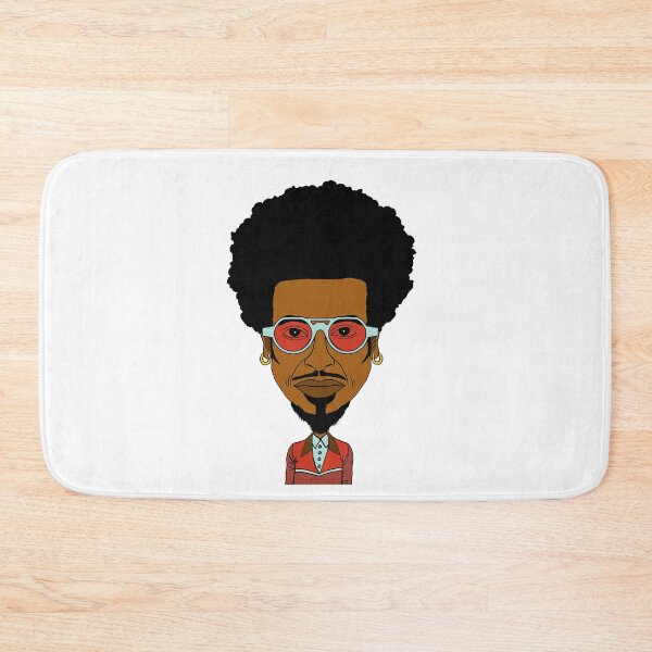 Item preview, Drawn portrait of Soul/Funk singer (light blue version) designed and sold by Eric Sintès.