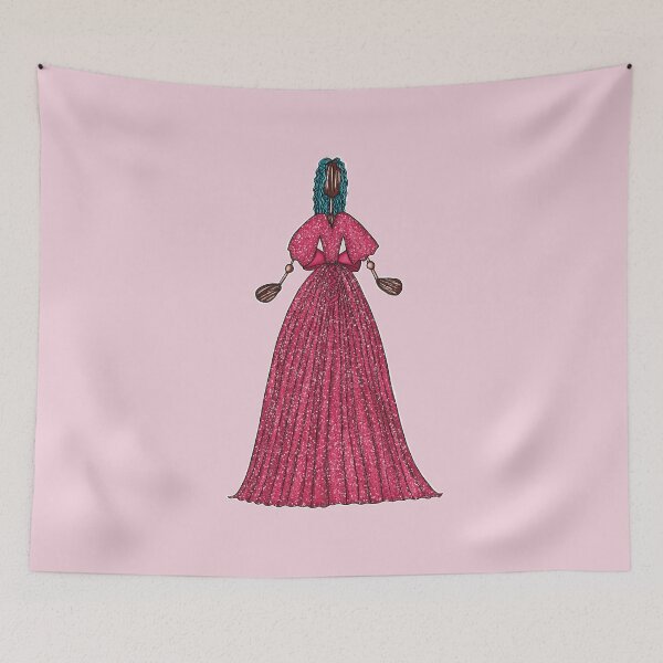 Item preview, Pink Evening Gown With Bow  designed and sold by Rohvanah The Drawn Doll.
