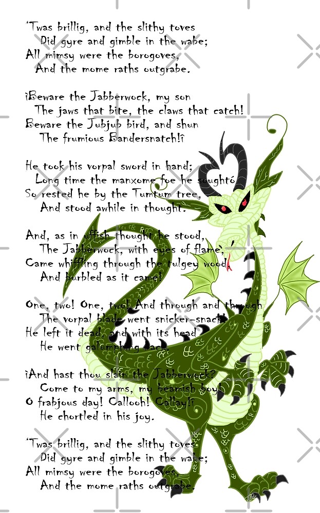 "Jabberwocky poem " by EOcasio Redbubble