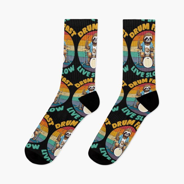 Item preview, Funny cool sloth playing drums. Drum fast live slow drummer. designed and sold by Unitepeople.