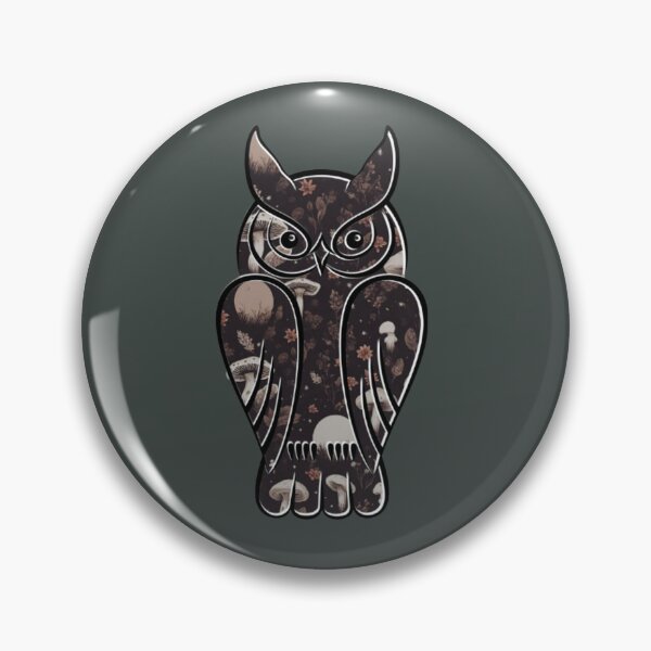 Item preview, Dark Cottagecore Owl Witchy Forest Wallpaper designed and sold by CaptainNemo21.