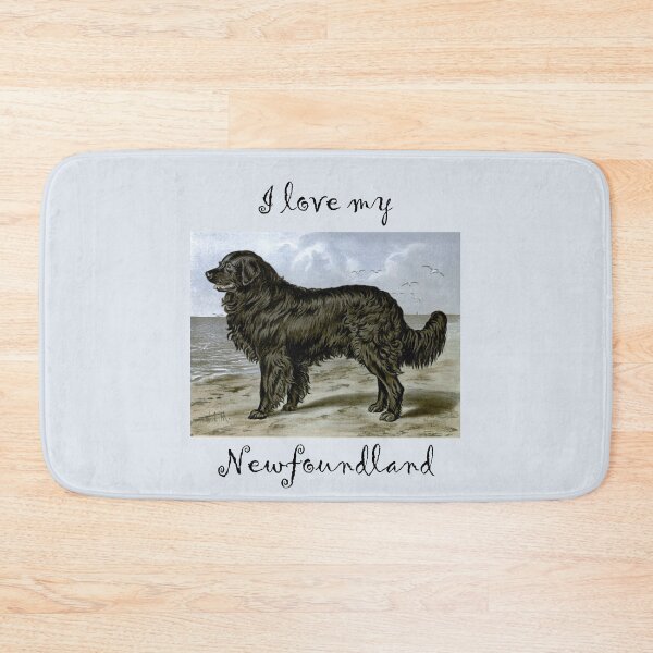 Item preview, I love my Newfoundland Watercolor from Vero Shaw (1881) Illustrated Book of the Dog - black text designed and sold by ElegantTeaTime.