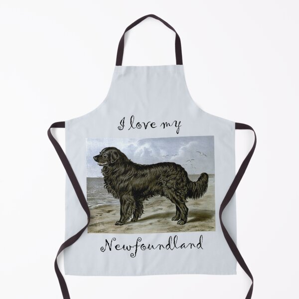 Item preview, I love my Newfoundland Watercolor from Vero Shaw (1881) Illustrated Book of the Dog - black text designed and sold by ElegantTeaTime.