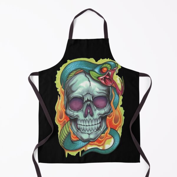 Item preview, Snake with flaming skull designed and sold by Riyadkh.