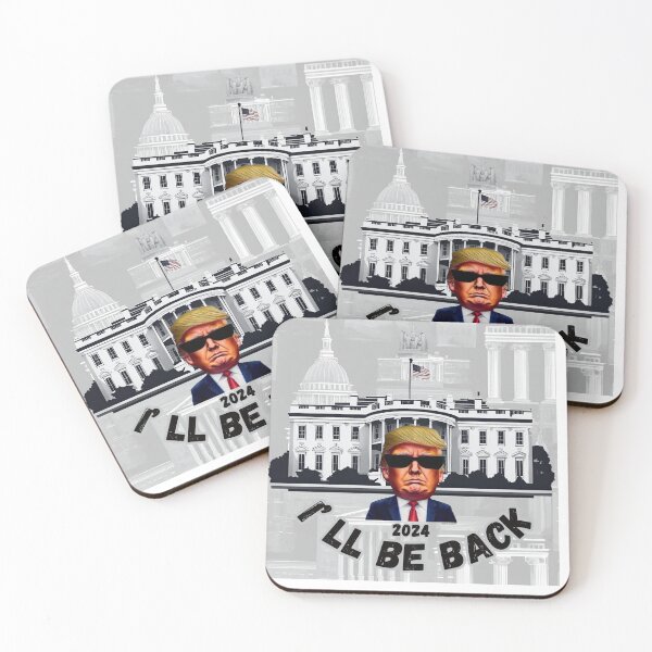 Item preview, Trump, I'll be back  2024 pin white house designed and sold by Masadesign.