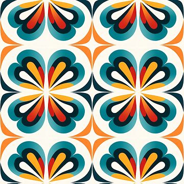 Artwork thumbnail, Retro Bloom Symmetry by EtherealEchoes