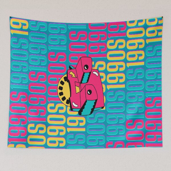 Item preview, 1990s retro design 20 - Teal Background designed and sold by PunjabanJatti.