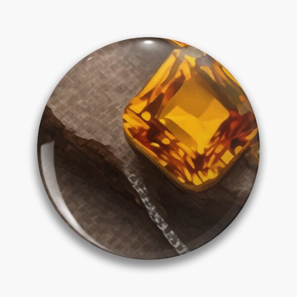 Item preview, Quadrilateral Lovecraftian jagged Citrine Charm designed and sold by Andy Merz.