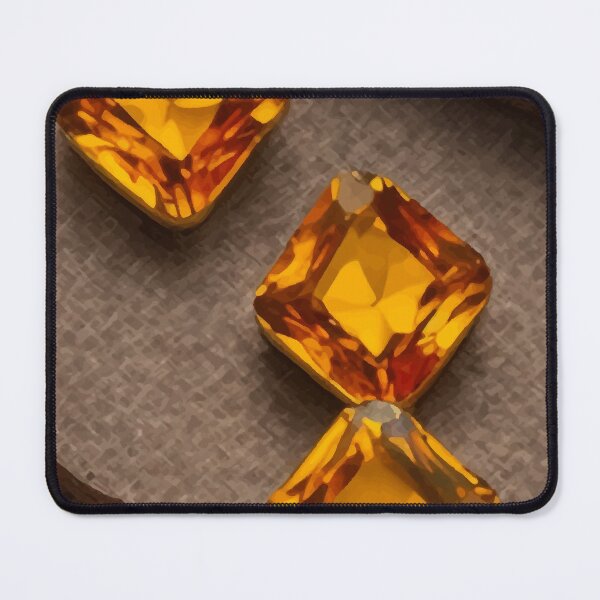 Item preview, Quadrilateral Lovecraftian jagged Citrine Charm designed and sold by Andy Merz.