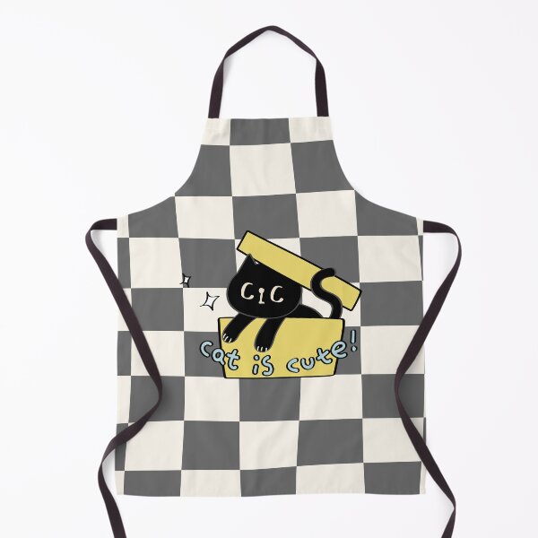 Item preview, Cat in the box - gray checkered pattern designed and sold by CiCstudio.
