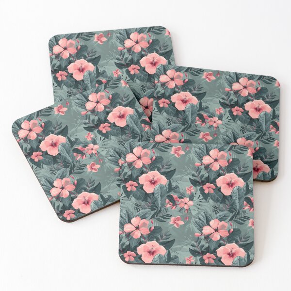Item preview, Exotic Flora: Pink Blooms on Verdant Canvas designed and sold by cruzjone.