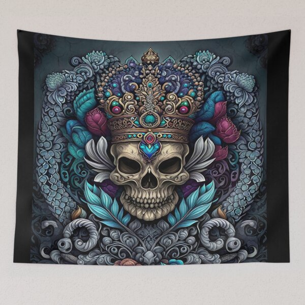 Item preview, Regal Crowned Skull with Floral Majesty designed and sold by Department61.