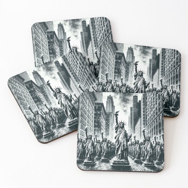 Item preview, Statues on Parade designed and sold by WarpWeft.