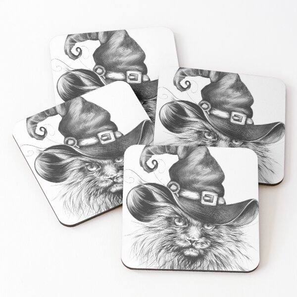 Item preview, Maine Coon Cat in a Witches Hat designed and sold by Artmotionness.