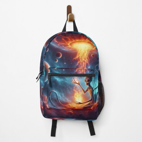 Item preview, Alien With Tentacles Harnessing Fiery Power designed and sold by CailaStyle.