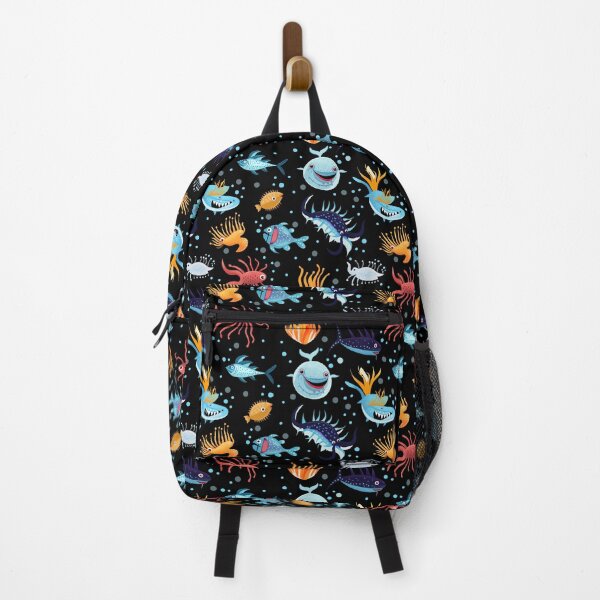Item preview, Cute sea life pattern black designed and sold by Innercomers.