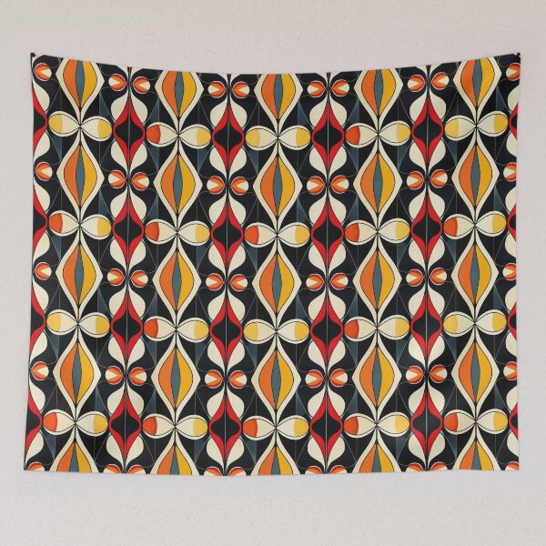 Item preview, Vintage Verve Pattern in Black, Yellow and Red designed and sold by EtherealEchoes.