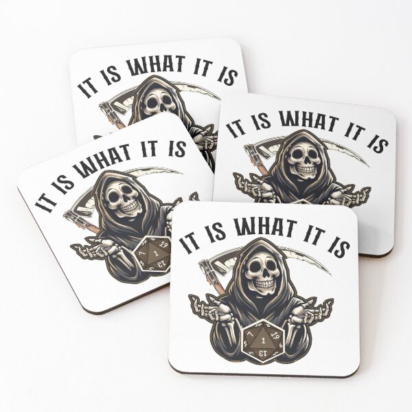 Item preview, DND DEATH: It is what it is, Funny Critical Fail, Natural One, grim reaper. designed and sold by DungeonAtelier.
