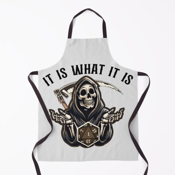 Item preview, DND DEATH: It is what it is, Funny Critical Fail, Natural One, grim reaper. designed and sold by DungeonAtelier.