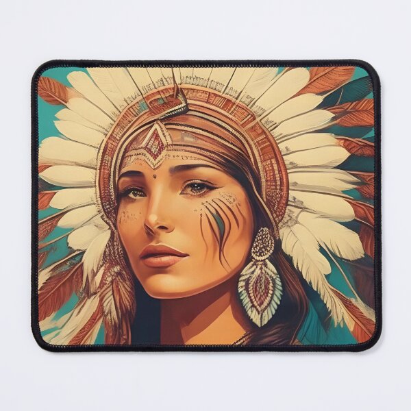 Item preview, Native American Girl Folk Art Design designed and sold by Luxpavo.