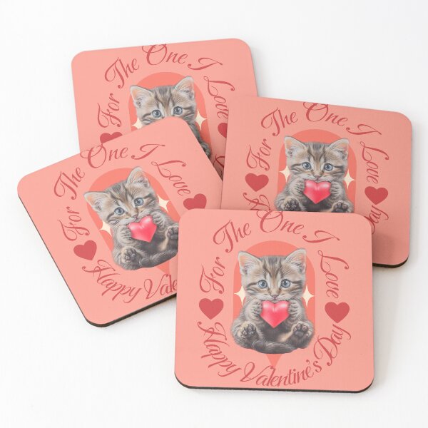 Item preview, Happy Valentines Day Kitten Pink Design designed and sold by ZeptepiTrends.