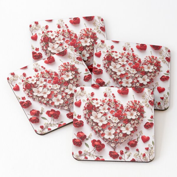 Item preview, heart in roses designed and sold by MyCraftForYOU.
