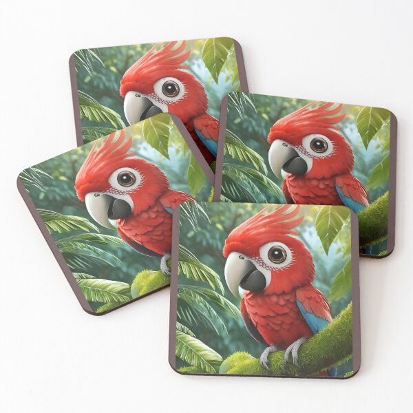 Item preview, Crimson Parrot in Green Paradis designed and sold by SebSun.