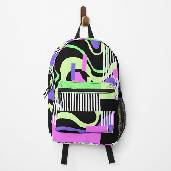 Item preview, Lime and Purple Pop Art Stripes and Shapes Abstract Geometric designed and sold by Sharon Schwalbe.