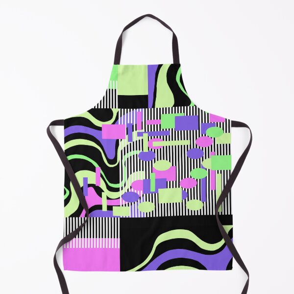 Item preview, Lime and Purple Pop Art Stripes and Shapes Abstract Geometric designed and sold by Sharon Schwalbe.