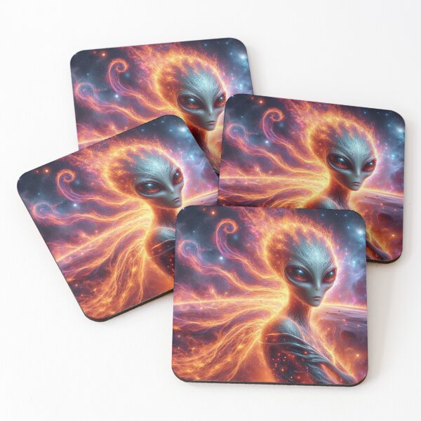 Item preview, Green Alien Emanates Blazing Space Particles designed and sold by CailaStyle.