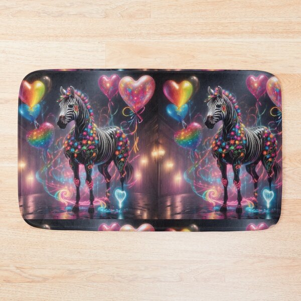 Item preview, Zebra Loves Flowers And Heart Balloons designed and sold by BotunPeony.