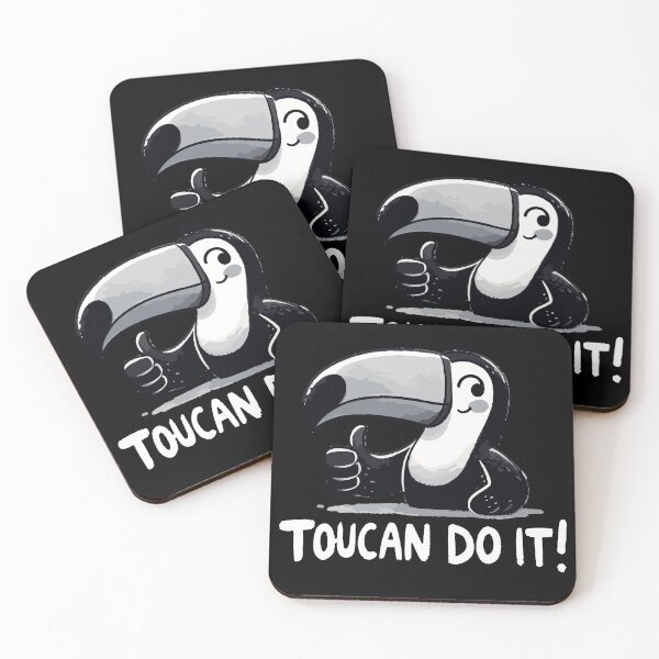 Item preview, You can do it Toucan do it Motivational Bird designed and sold by DoodleDashShop.