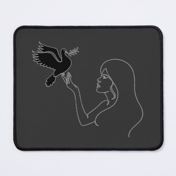 Item preview, Ukrainian girl with pigeon. Black designed and sold by Tsifra.
